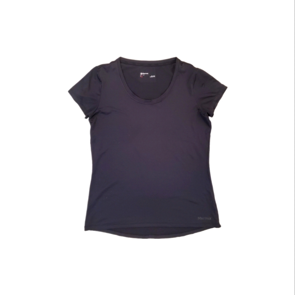 Marmot Women's Black Scoop Neck Tech T-Shirts Medium‎